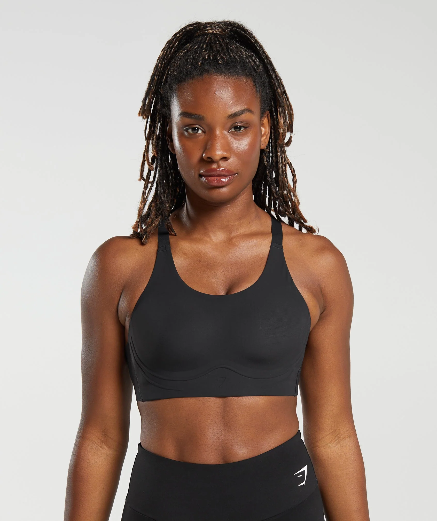 Cross Back Sports Bra Black