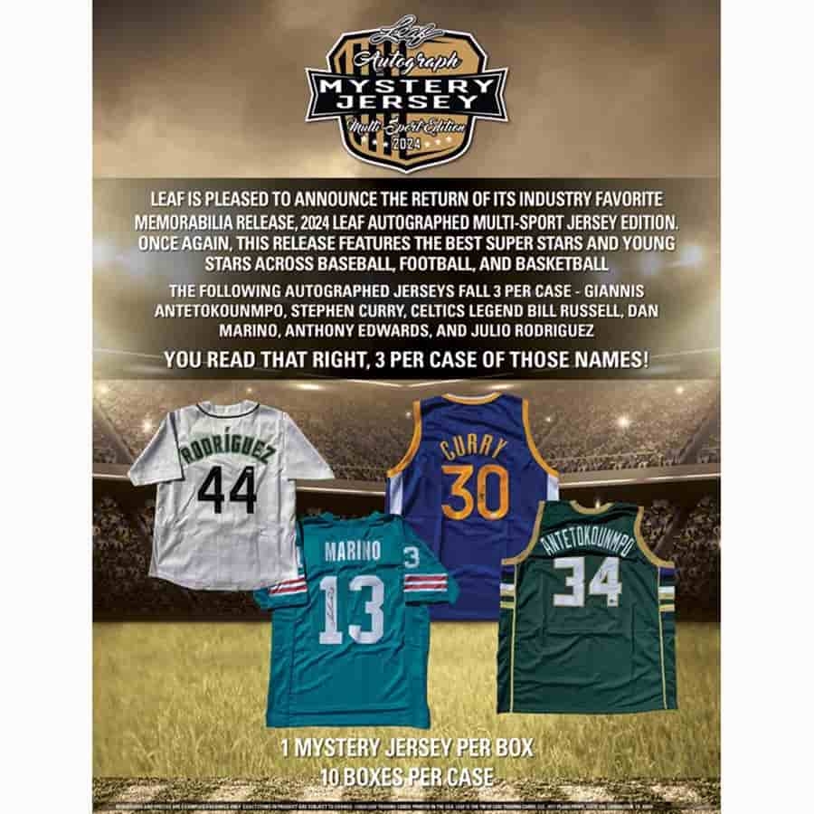 2024 Leaf Mystery Autographed Jersey Multi-Sport Edition Hobby Box