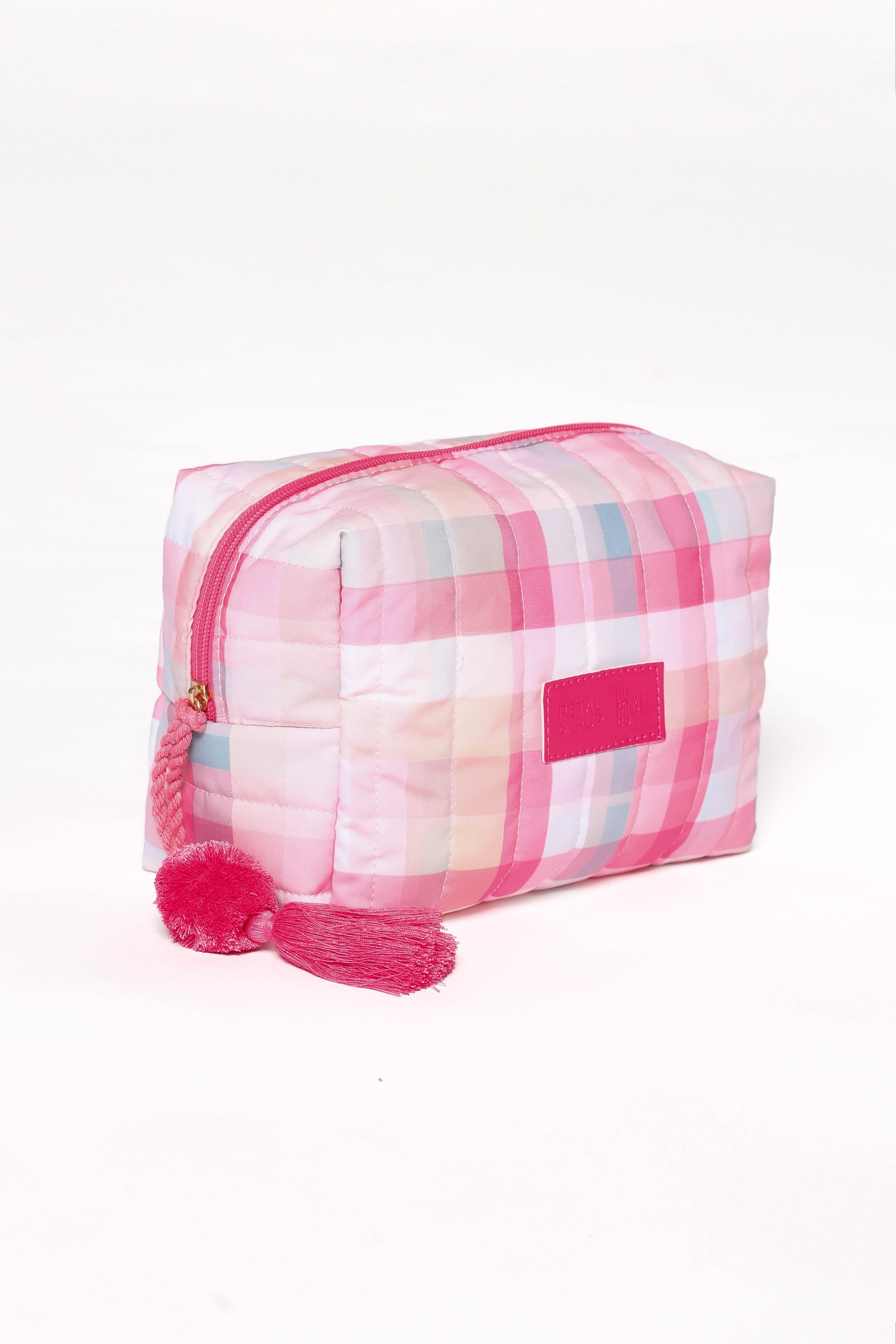 Cosmetic Case - Pink Picnic Plaid