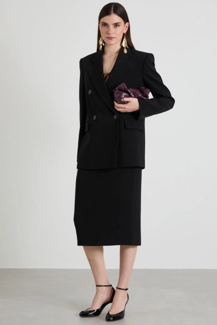 Cady pencil skirt - BLACK