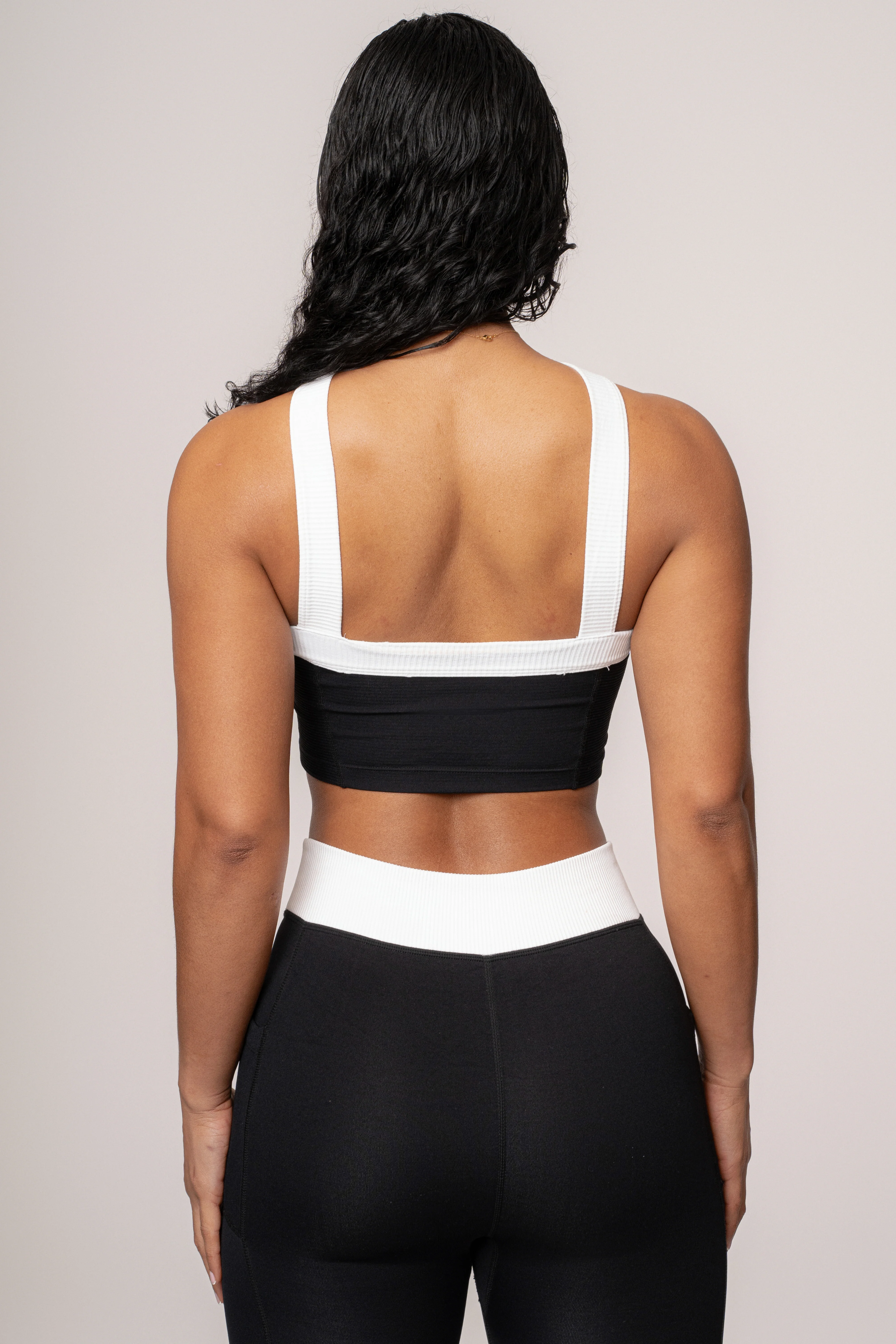 Black/White Ultimate Ribbed Halter Top