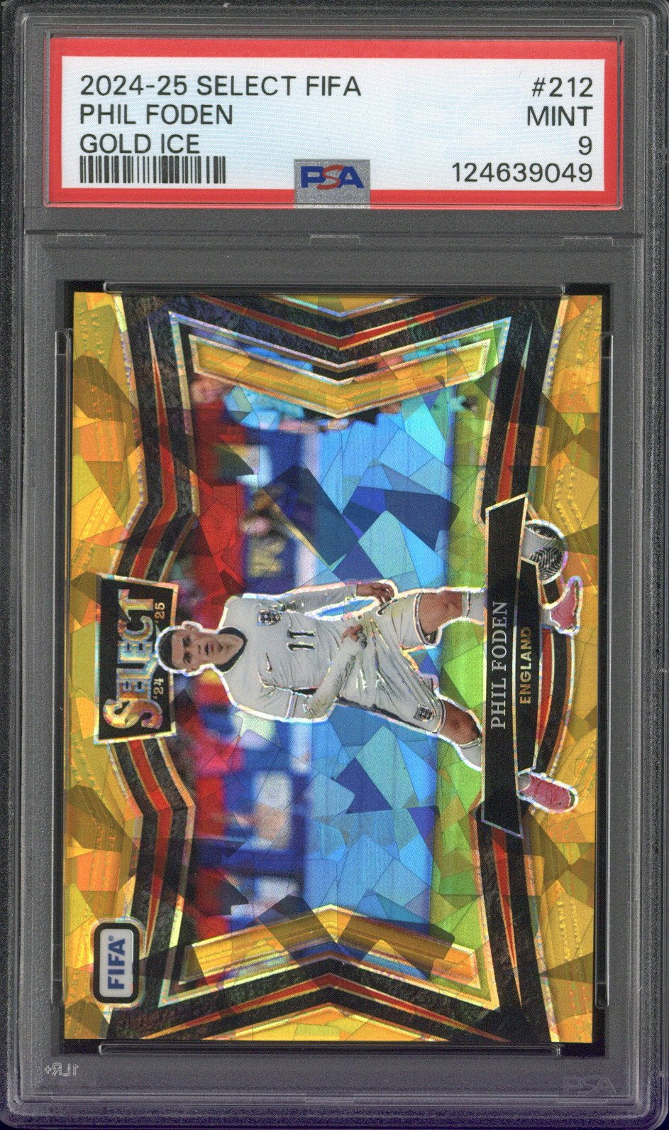 2024-25 Select FIFA Phil Foden Gold Ice /10 #212 PSA 9