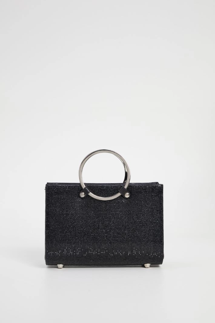 Bag with metal handles - BLACK