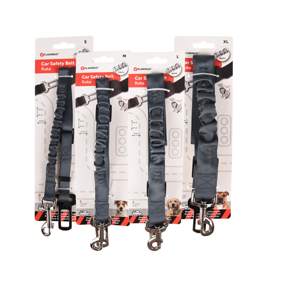 Flamingo Car Safety Belt Ruka - Grey - S