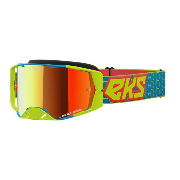 EKS LUCID FLO YELLO/FIRE/CYAN cross mask - RED MIRROR 2023 - YellowRef: KS0023 / 067-11005