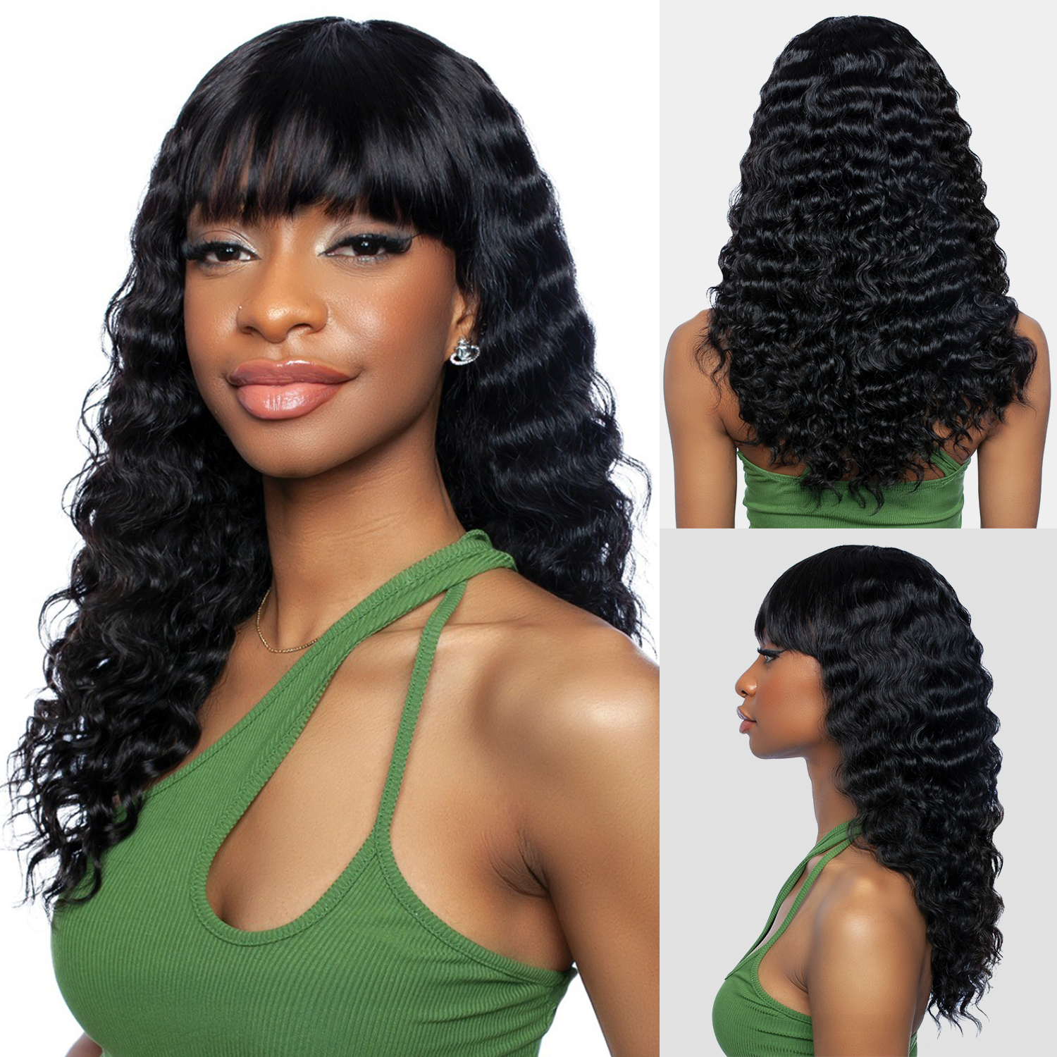 Mane Concept Unprocessed Human Hair Full Wig Trill TRM119 Loose Crimp Full Bang 22