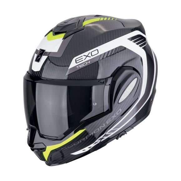 Scorpion Exo EXO-TECH EVO CARBON Modular Helmet - COSY - Black / YellowRef: SC1154