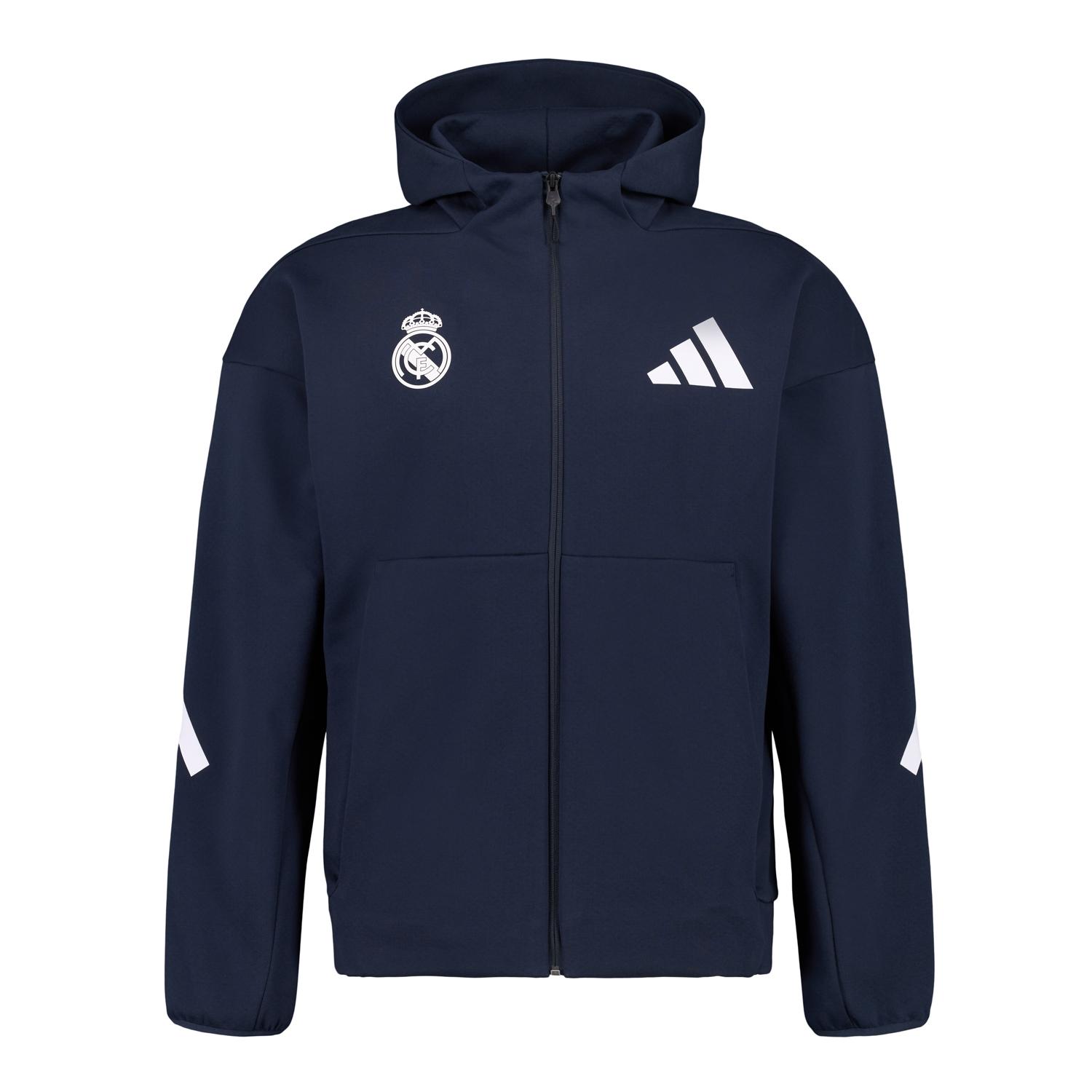 Mens Adidas Real Urban Full Zip Hoodie Navy