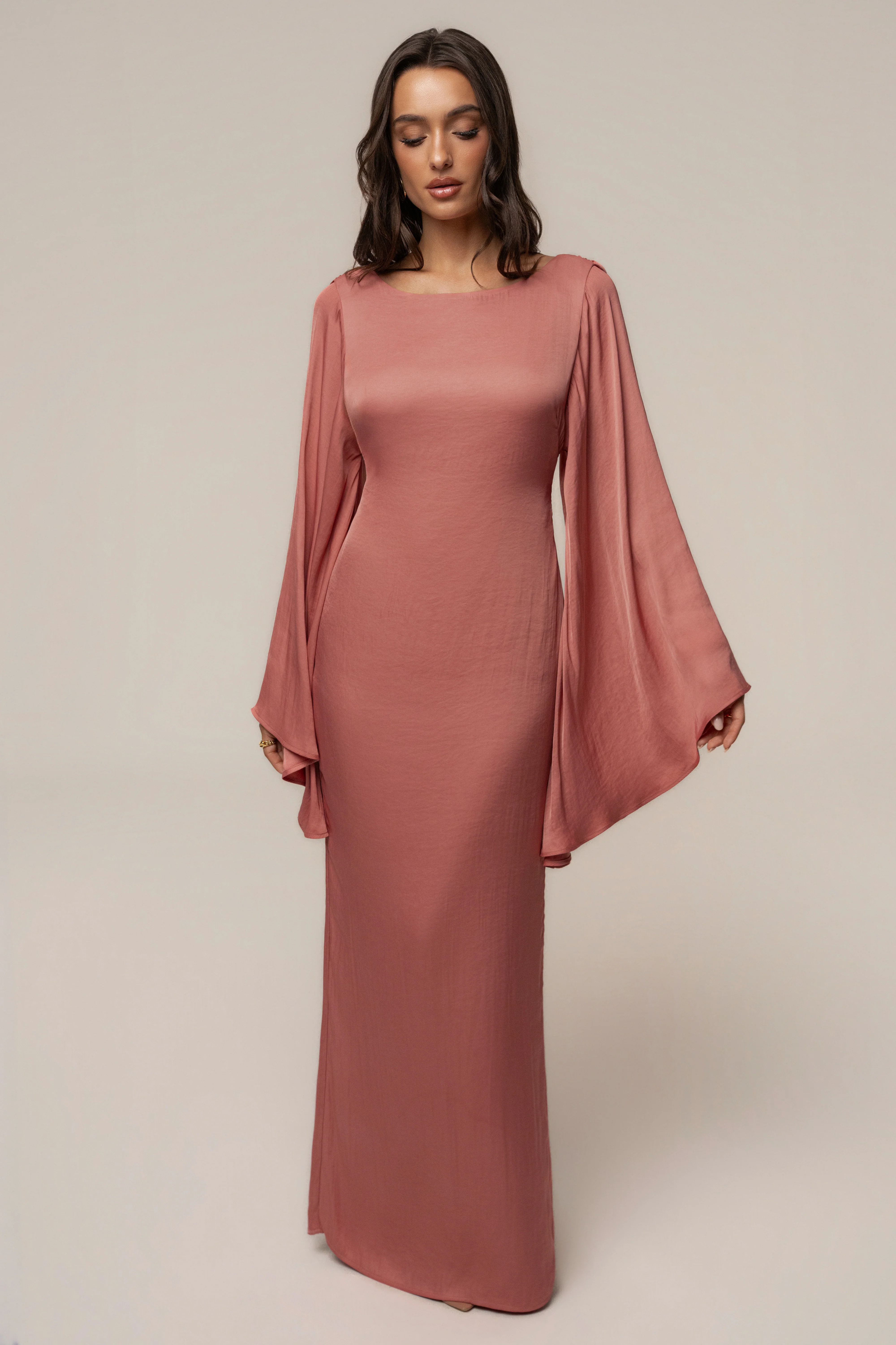 Peach Soft Current Maxi Dress