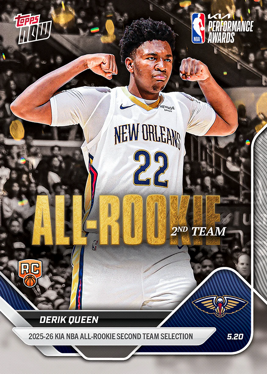 Derik Queen - 2025-26 NBA Topps NOW® - Card AR08 - PR: 1344