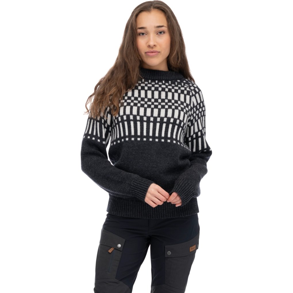 Bergans Nordmarka Merino Jumper Women - light agave green/vanilla white