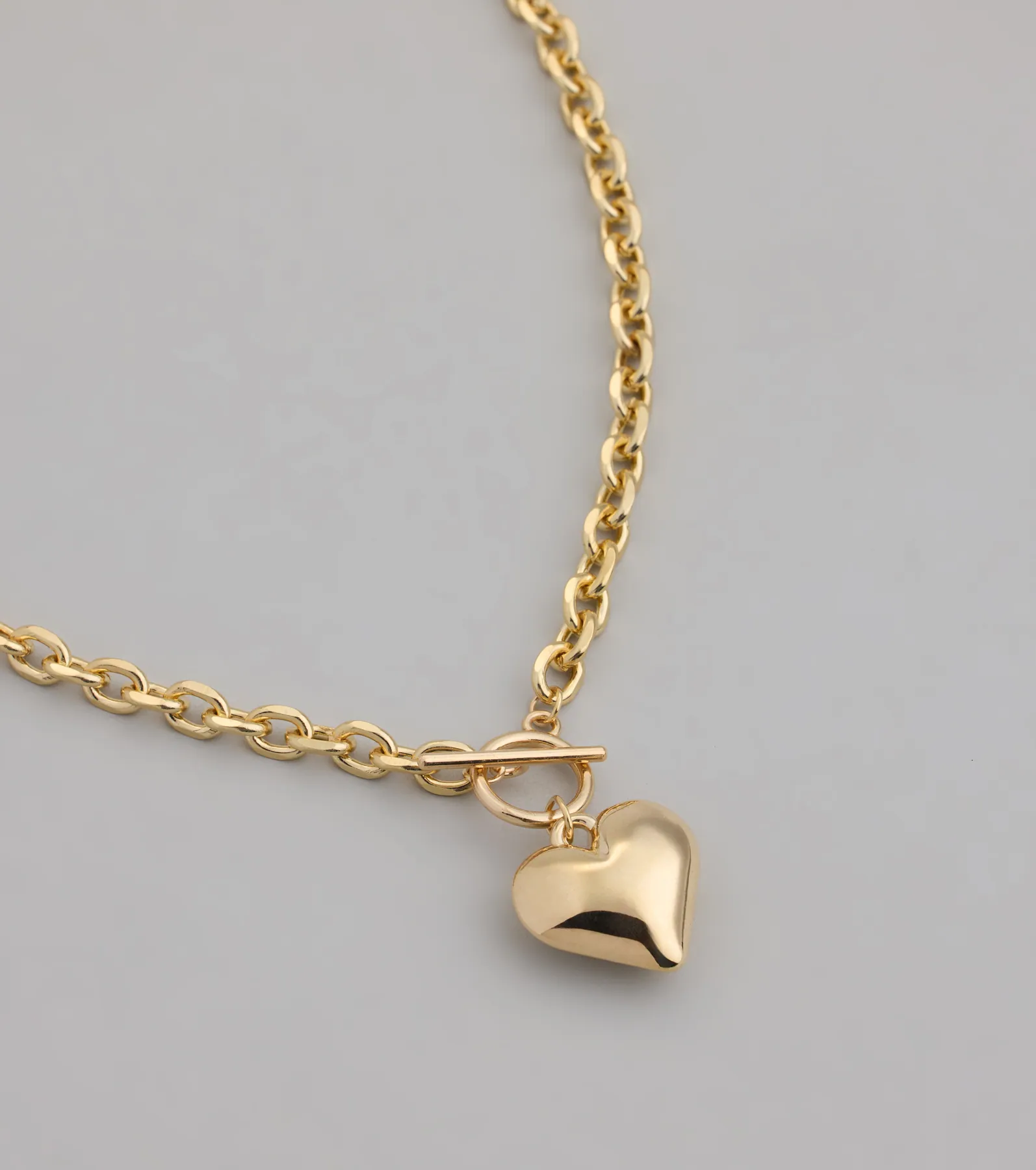 So Adorable Heart Charm Chain Necklace