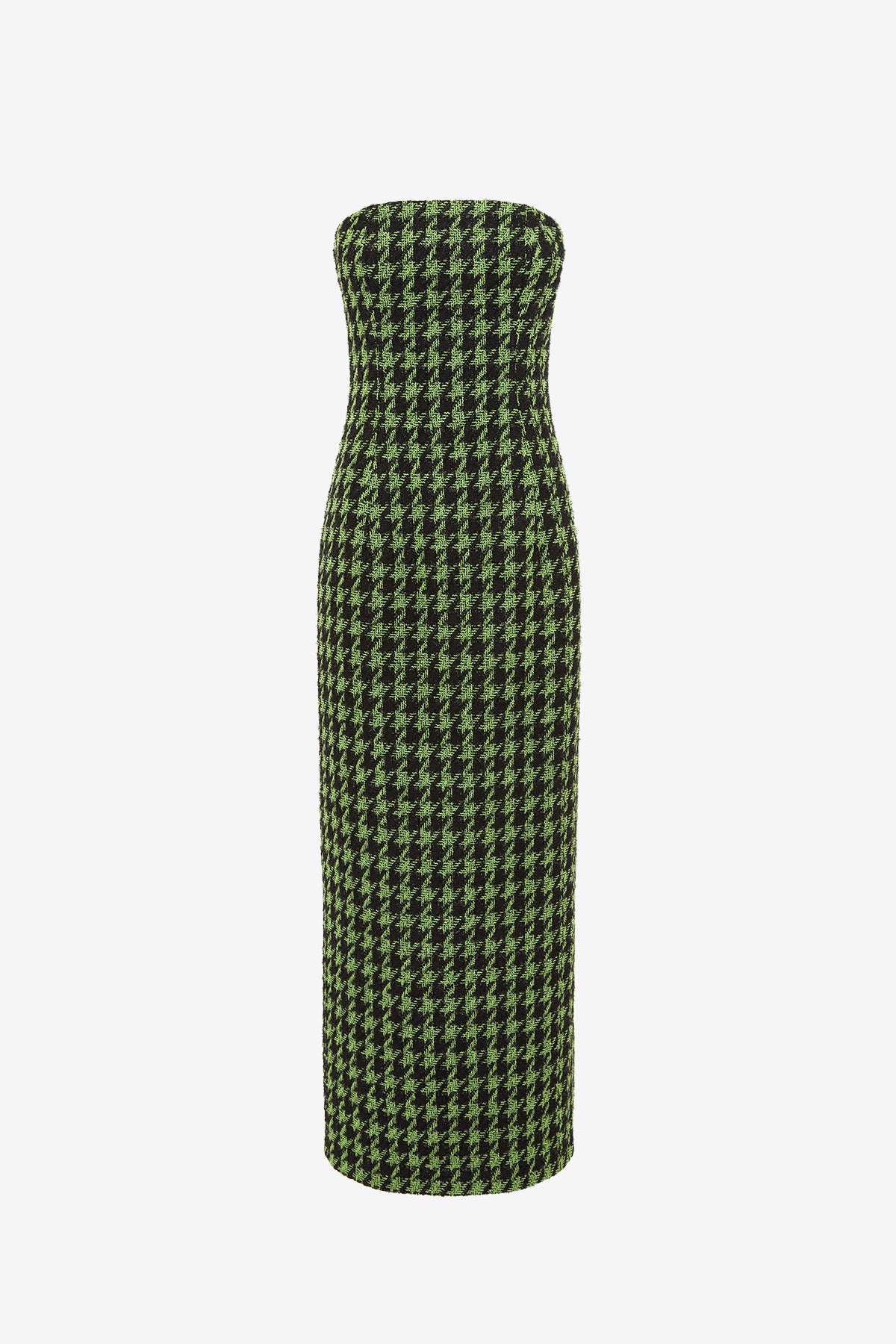 Rayna Tweed Bustier Maxi Dress - Houndstooth