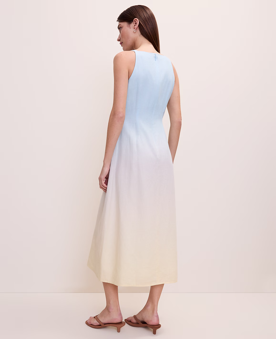 Weekend Ombré Midi Dress in Linen Blend