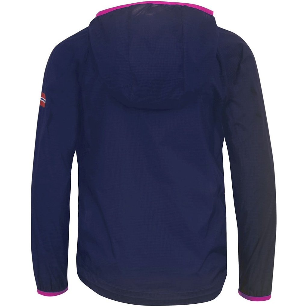Trollkids Fjell Running Jacket Kinds - Navy/Magenta