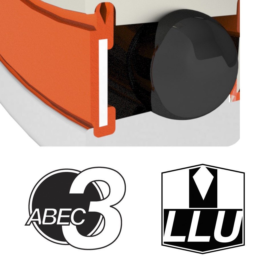 Enduro Bearings MR2437 LLU - ABEC 3 Black Oxide - Ball Bearing - 24x37x7mm