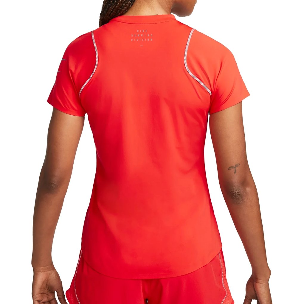 Nike Dri-Fit Run Division Short Sleeve Top Women - lite crimson/black DQ5948-696