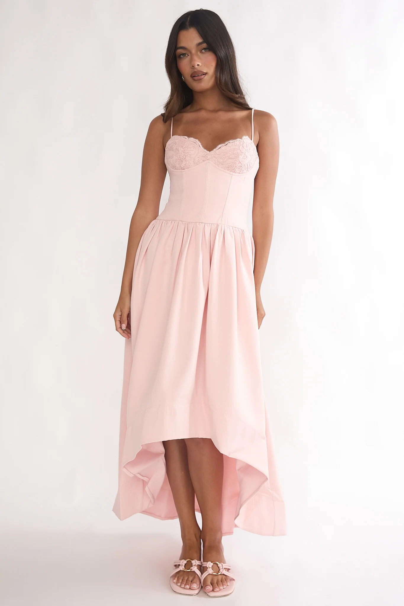 I'm Yours High-Low Hem Maxi Dress Pink
