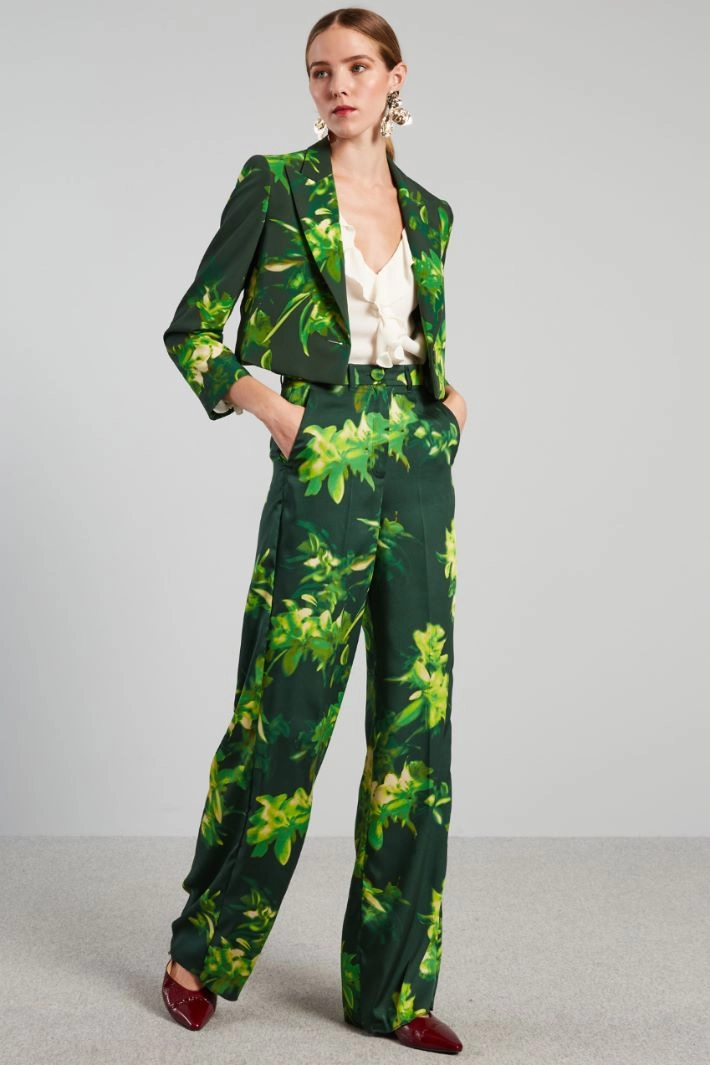 Printed cady bolero - GREEN