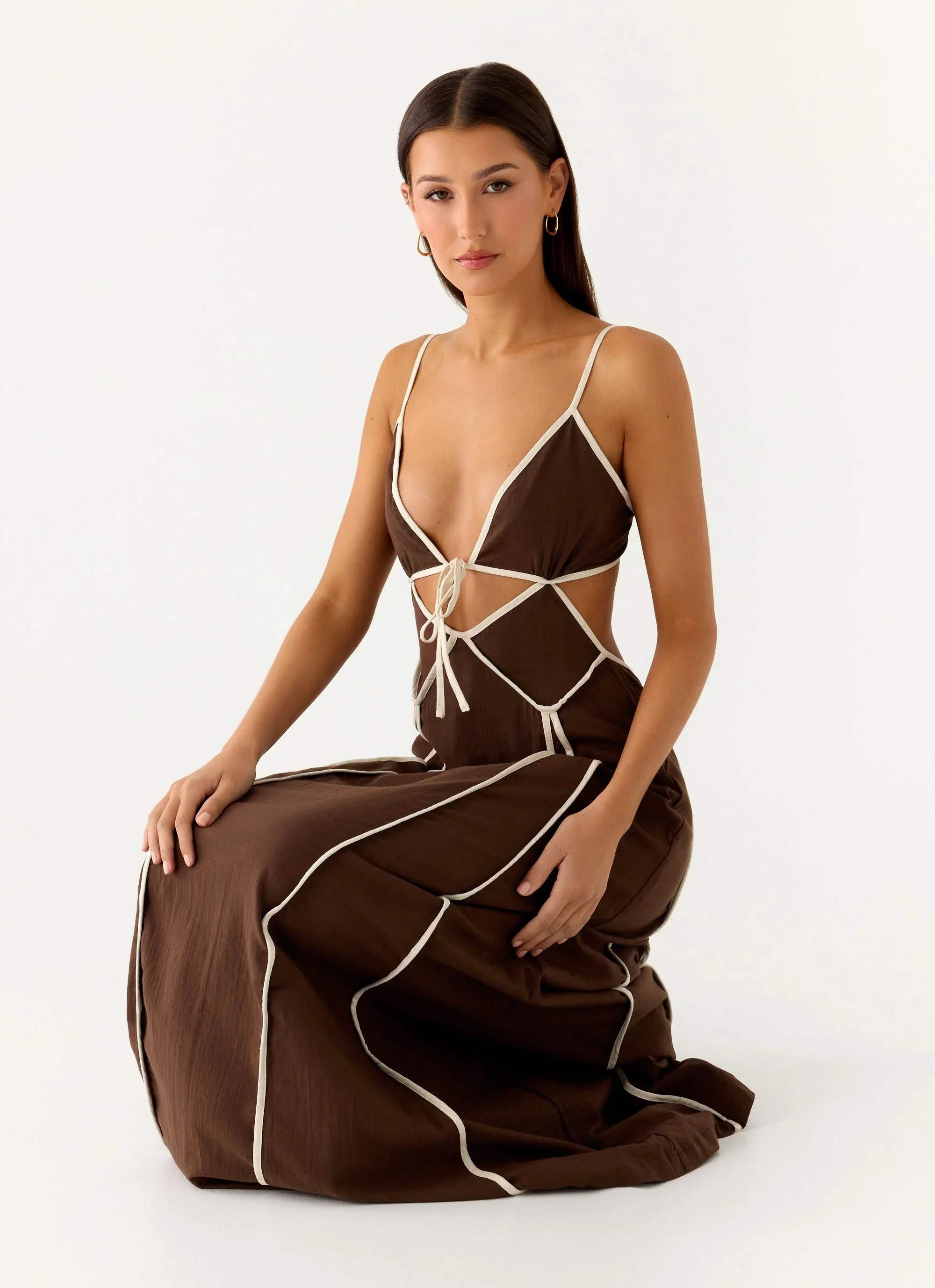 Kerli Maxi Dress - Cool Chocolate