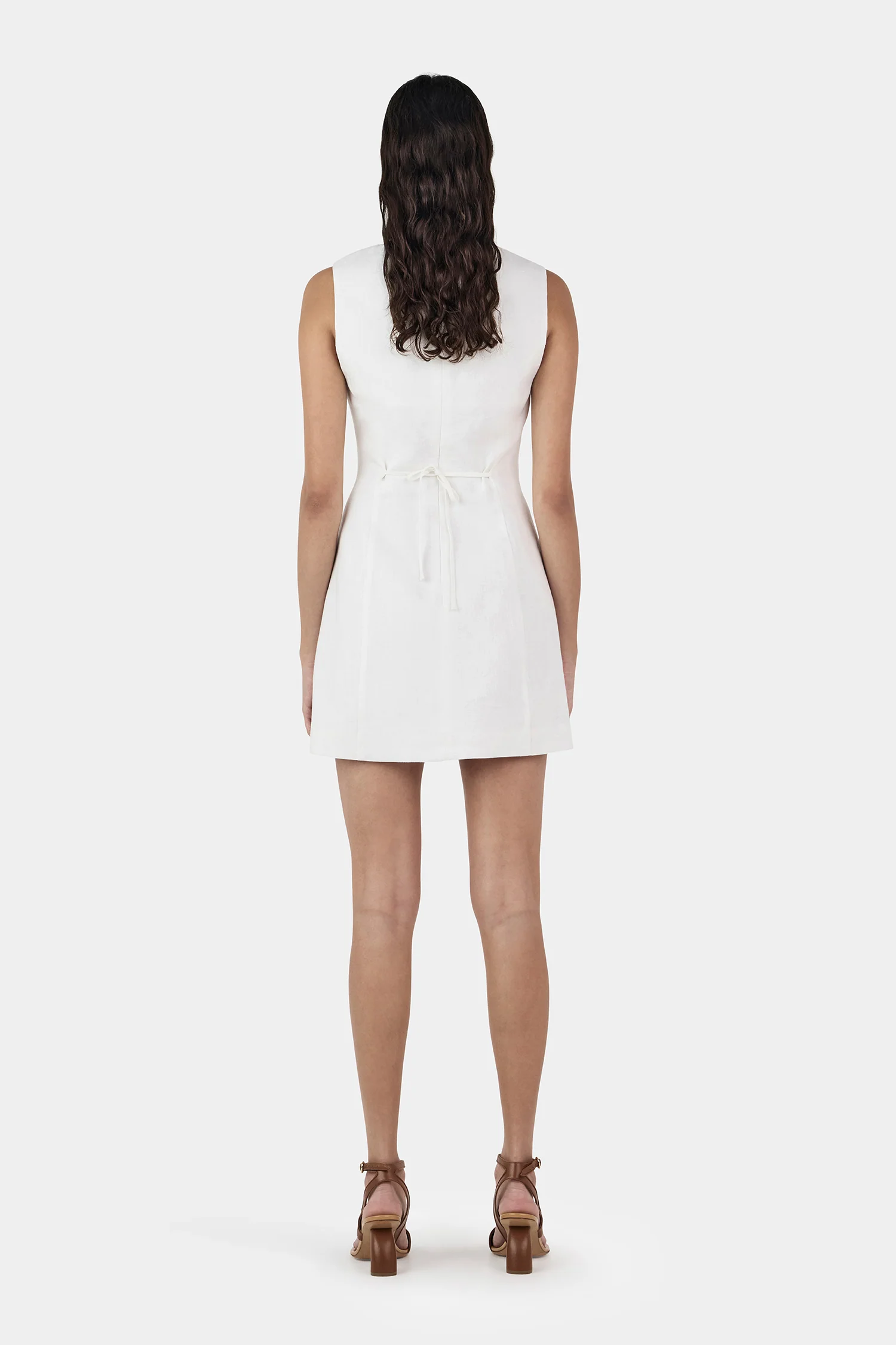 Bonython Linen Mini Dress Ivory