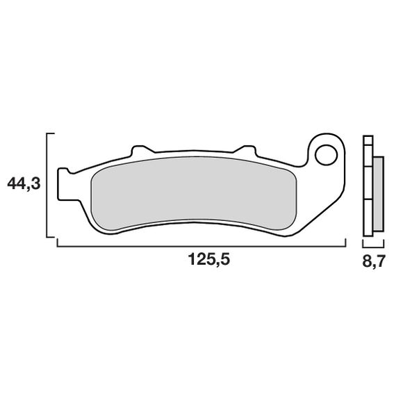 Plaquettes de freins Brembo Organique avant/arrière (selon modèle)Ref : 07HO3907