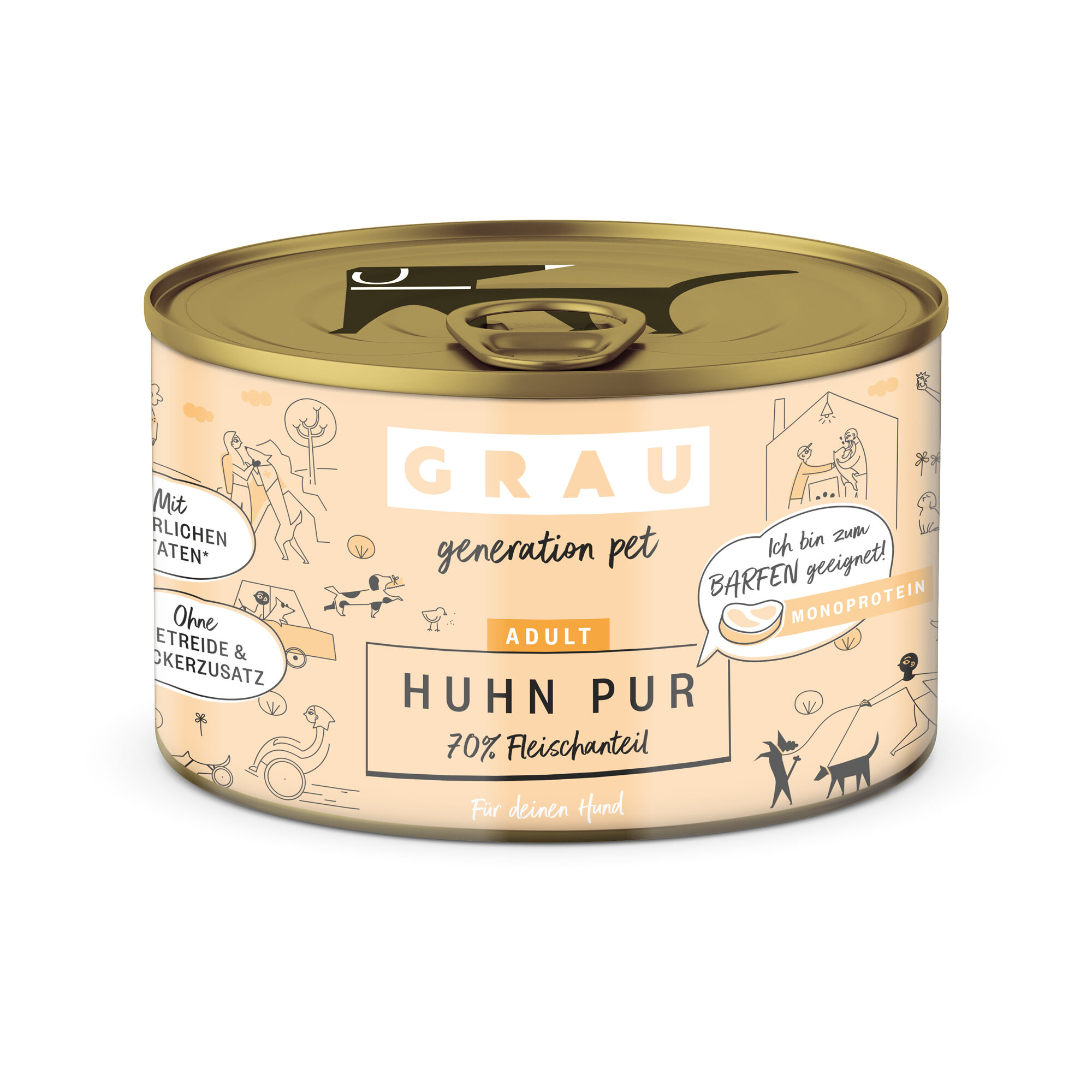 Grau Excellence Adult Pure Dog Food - Poultry - Can - 6 x 400 g