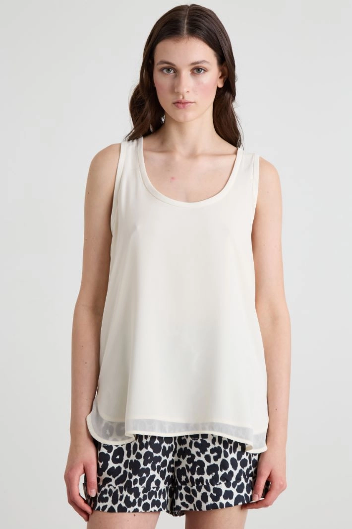 Georgette top - IVORY