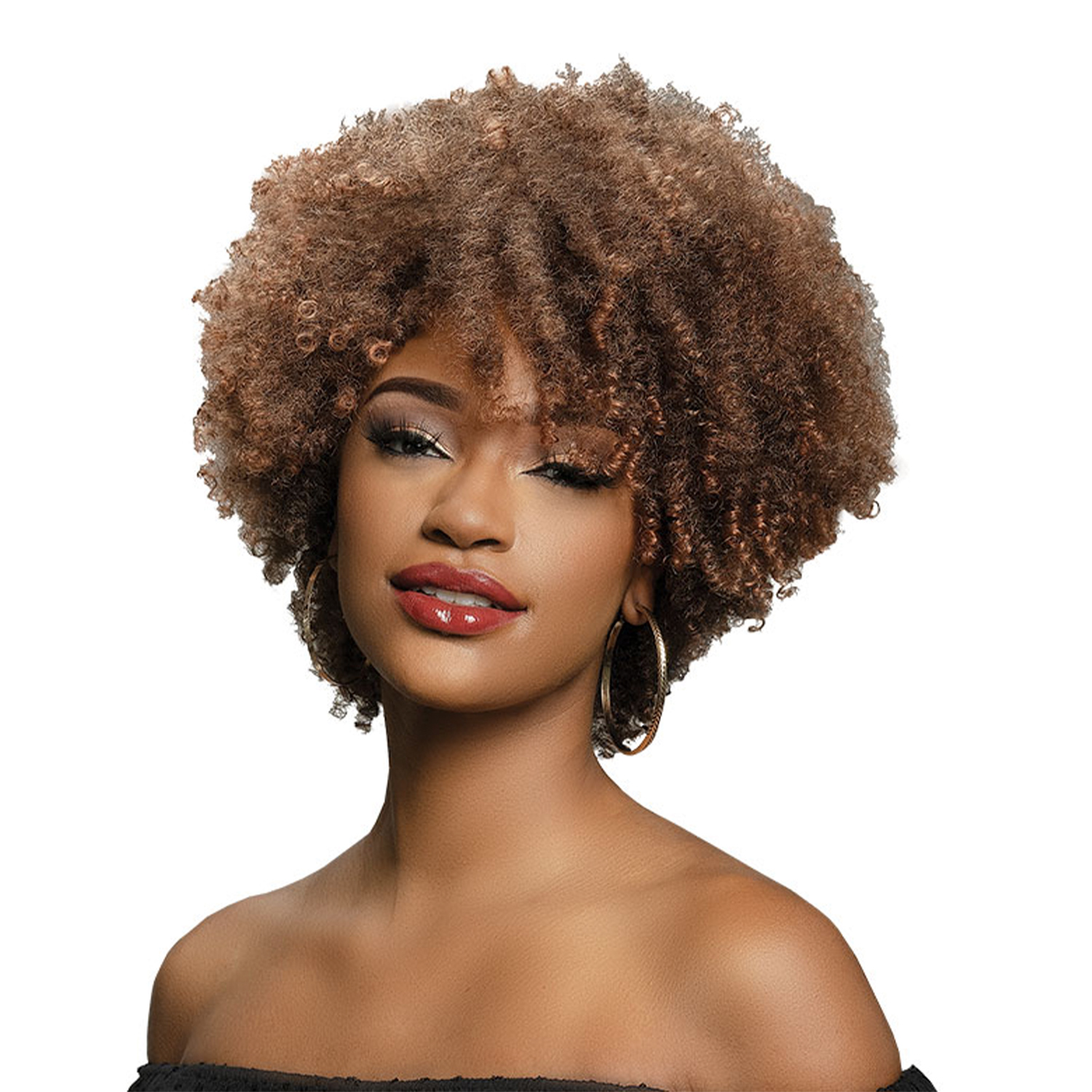 Janet Collection Natural Curly Wig Natural Afro Ples