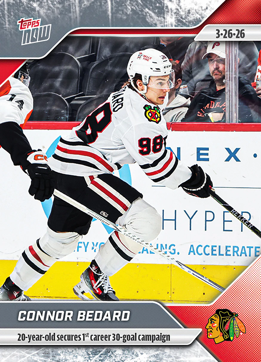 Connor Bedard - 2025-26 NHL Topps NOW® - Sticker # 132 Pack - PR: 585