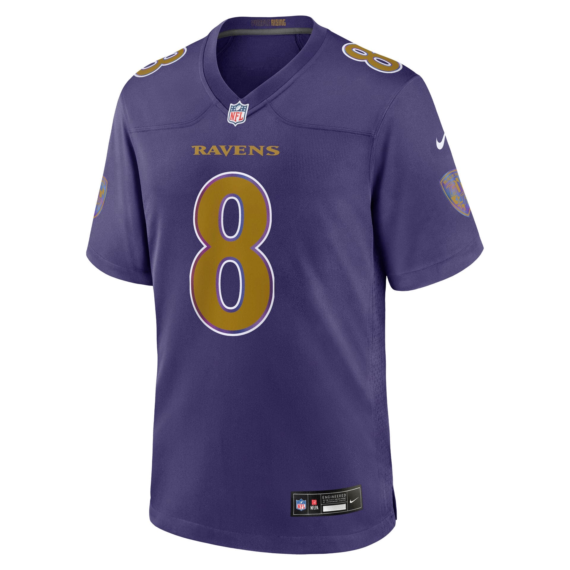 Lamar Jackson #8 Baltimore Ravens 2026 Game NFL Jersey Alternate Purple