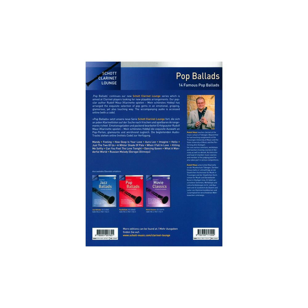 Schott Pop Ballads Clarinet – Thomann Ireland