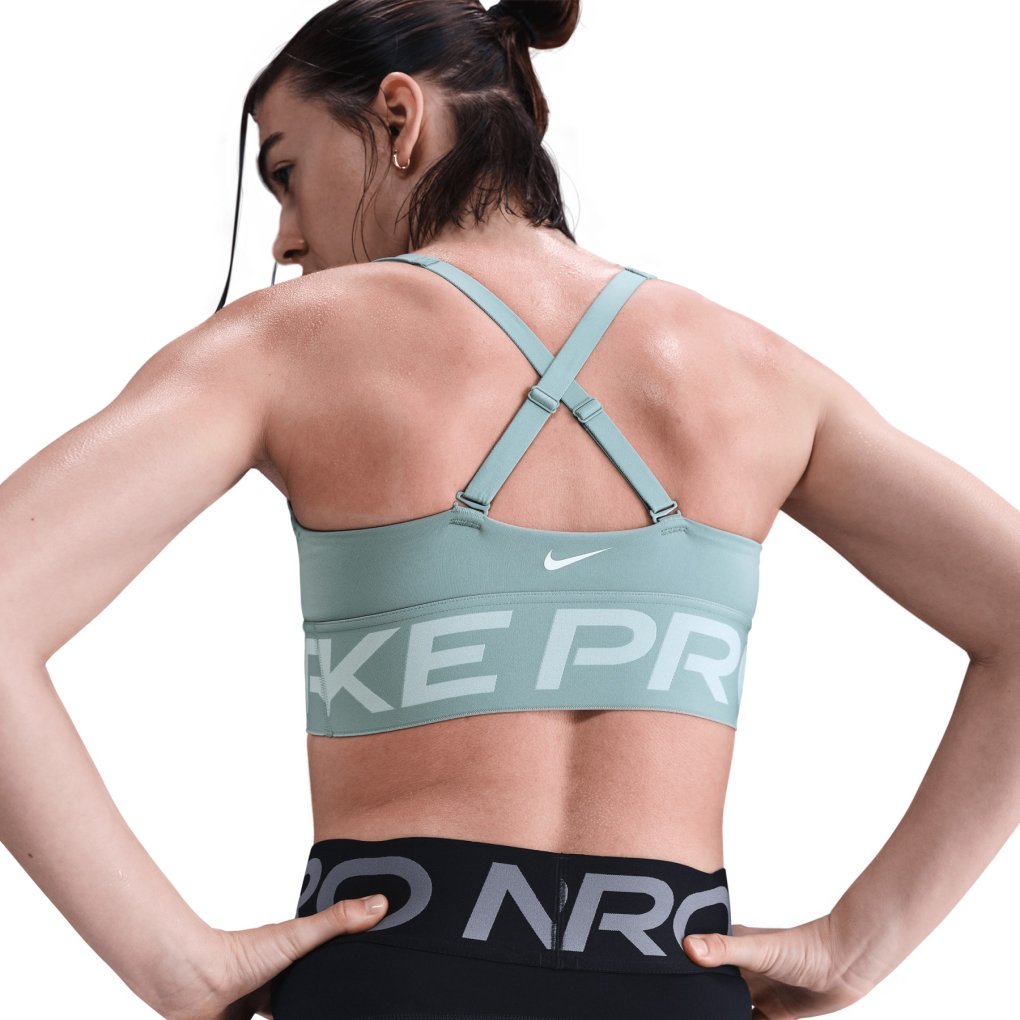 Nike Pro Indy Plunge Sports Bra with medium support Women - cannon/jade ice/white HF7324-017
