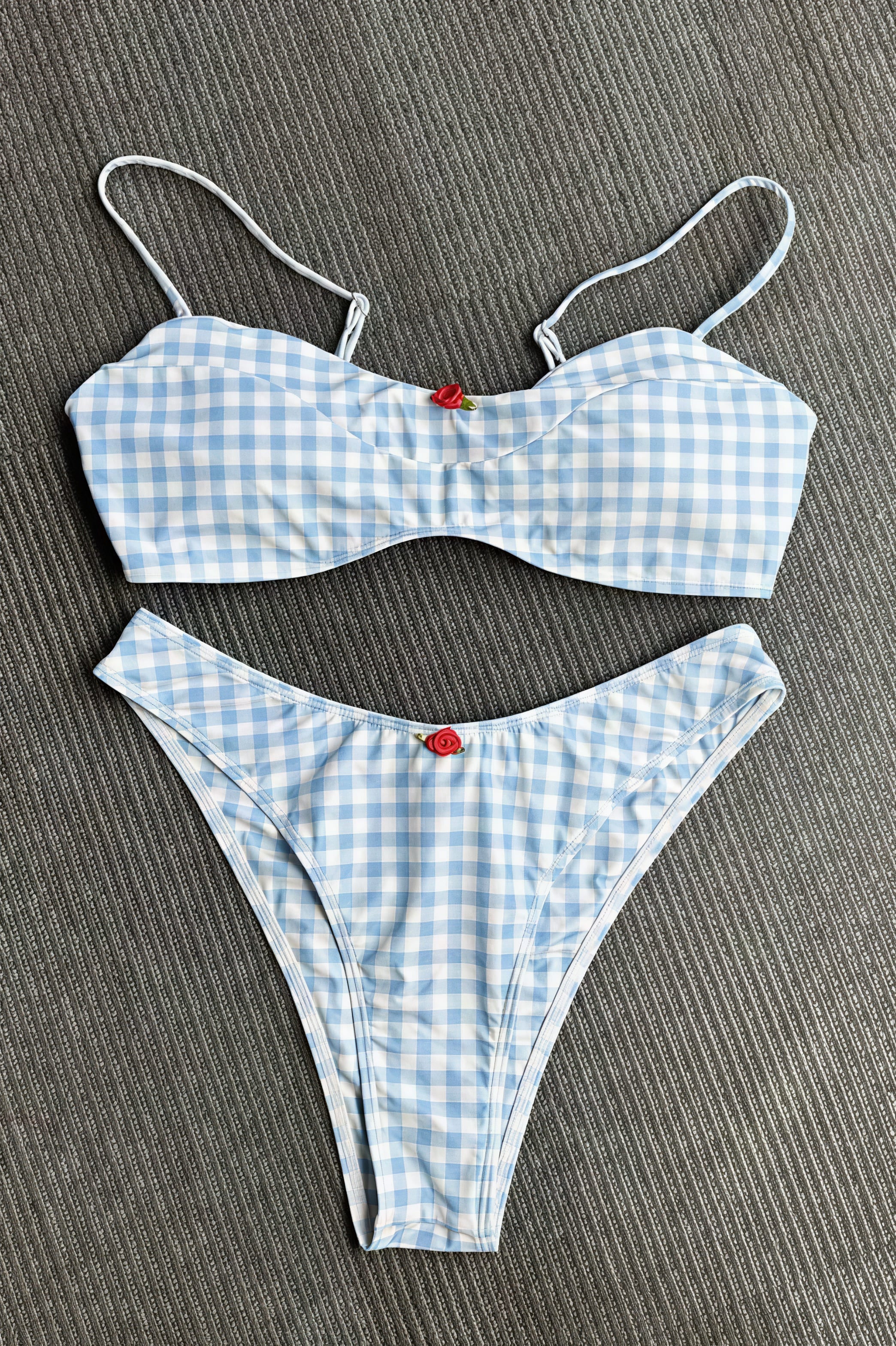 Sexy Lace Up Triangle Bikini Two Piece Sets
