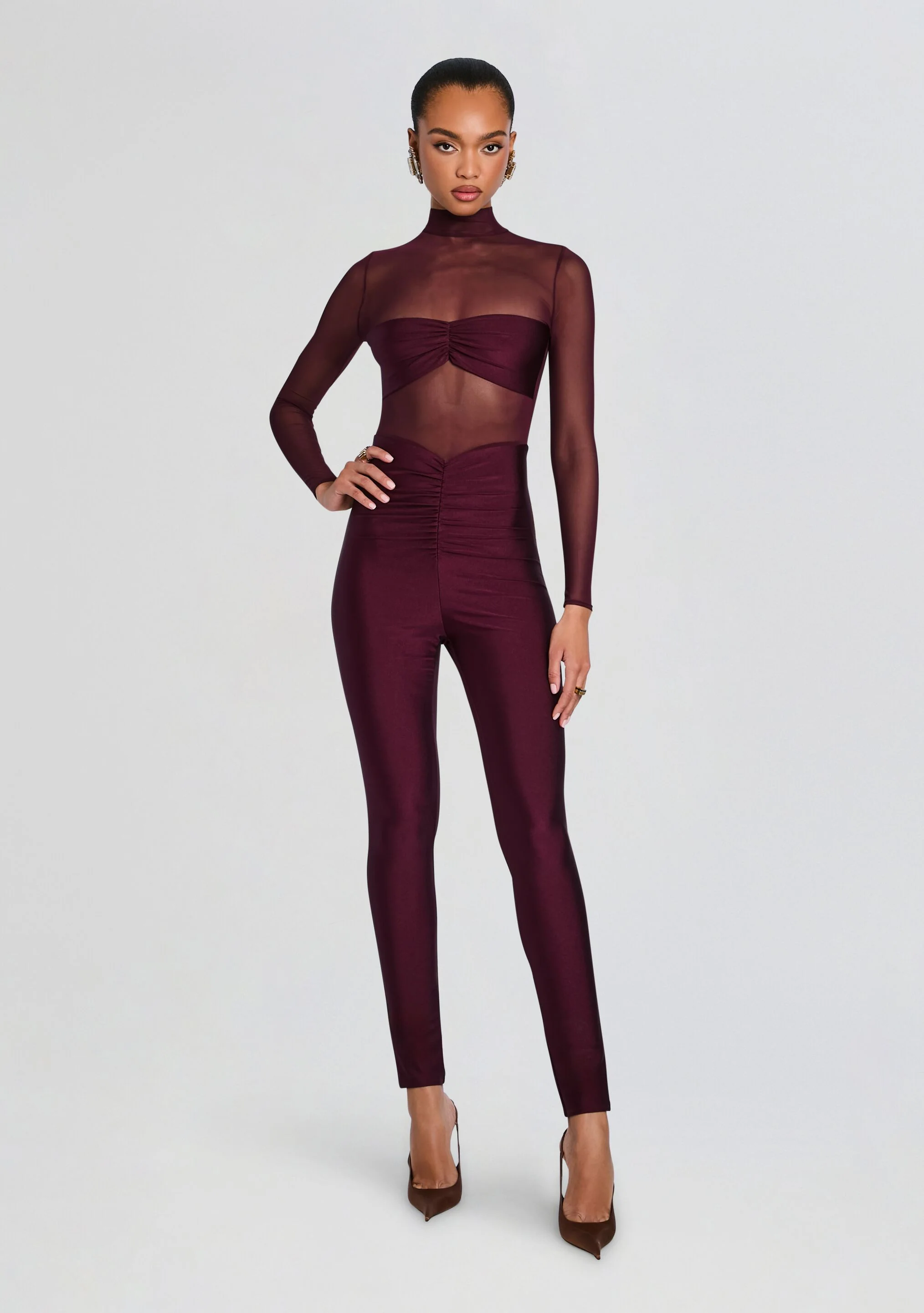 Brietta Bandeau Mesh Catsuit