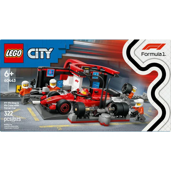 60443 F1 Pit Stop & Pit Crew with Ferrari Car LEGO