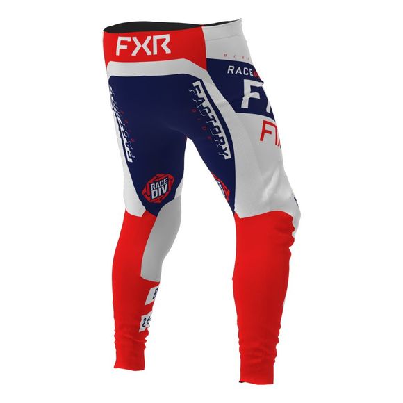 FXR PODIUM GLADIATOR WHITE/RED/NAVY 2022 cross pants - White / BlueRef: FXR0154
