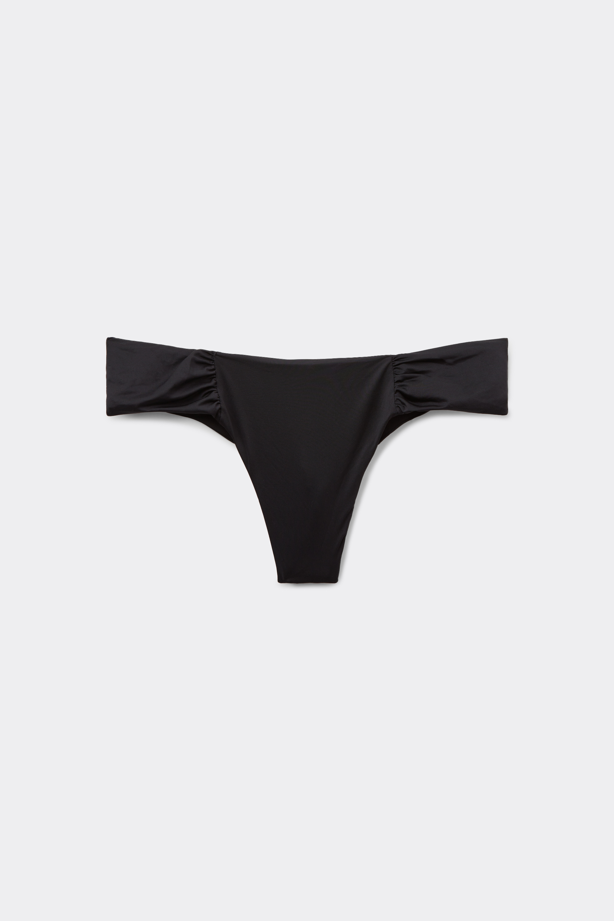 Recycled High-Waist Brazilian Bikini Briefs with Side Gathering