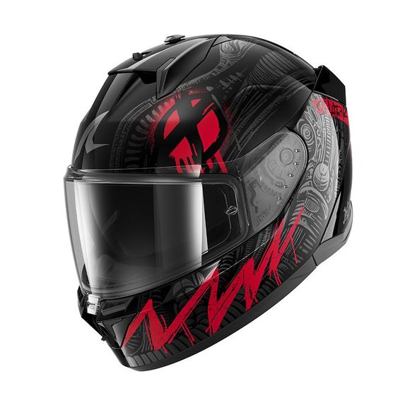 Shark D-SKWAL 3 SHIEVER Full Face Helmet - Black / RedRef: SH1842-C60038