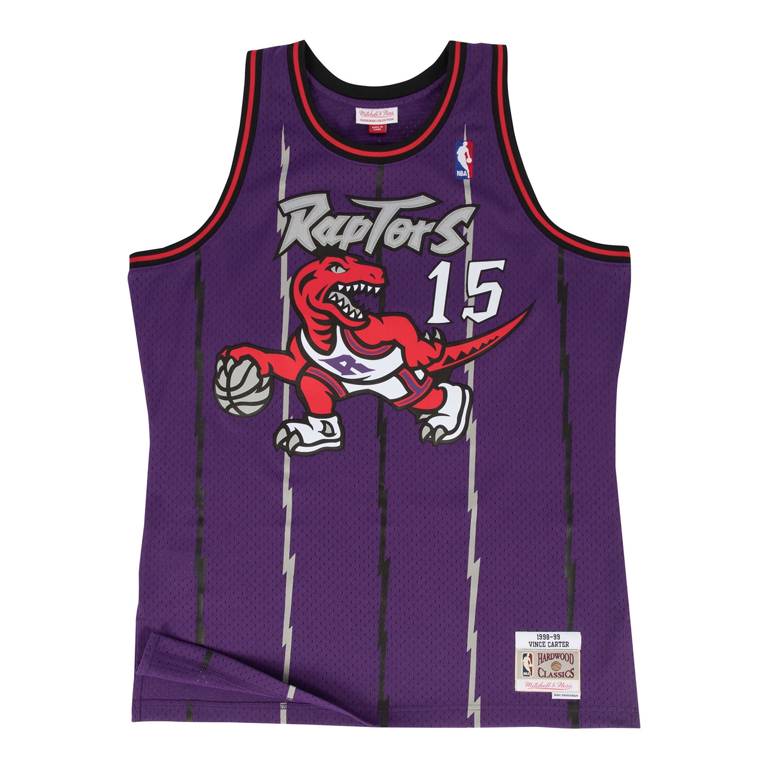 Vince Carter #15 Toronto Raptors 1998-99 Mitchell & Ness Swingman NBA Jersey Purple
