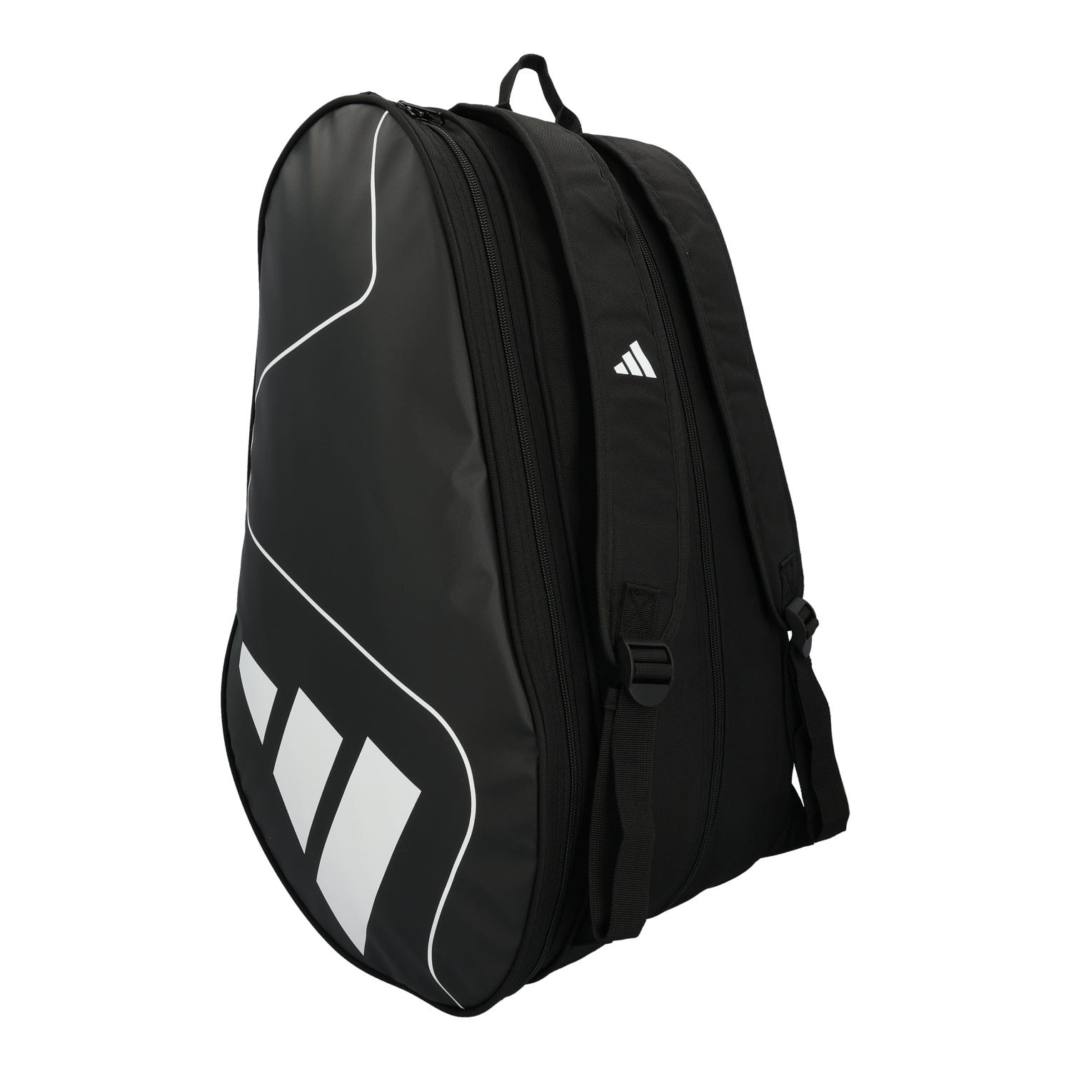 BLACK AND WHITE ADIDAS CARBON CONTROL PADEL BAG