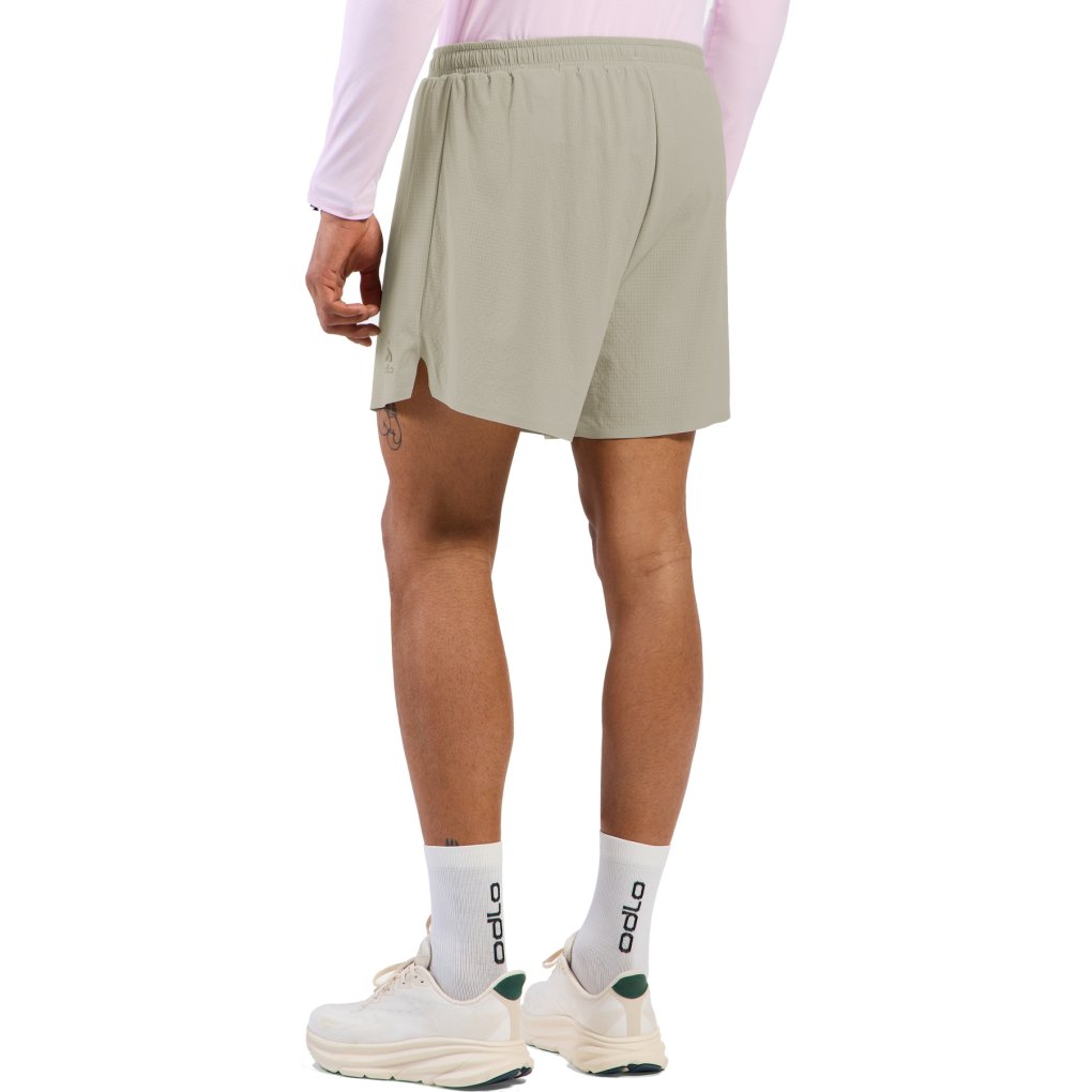 Odlo Zeroweight 5 Inch Brief-Lined Running Shorts Men - agate gray