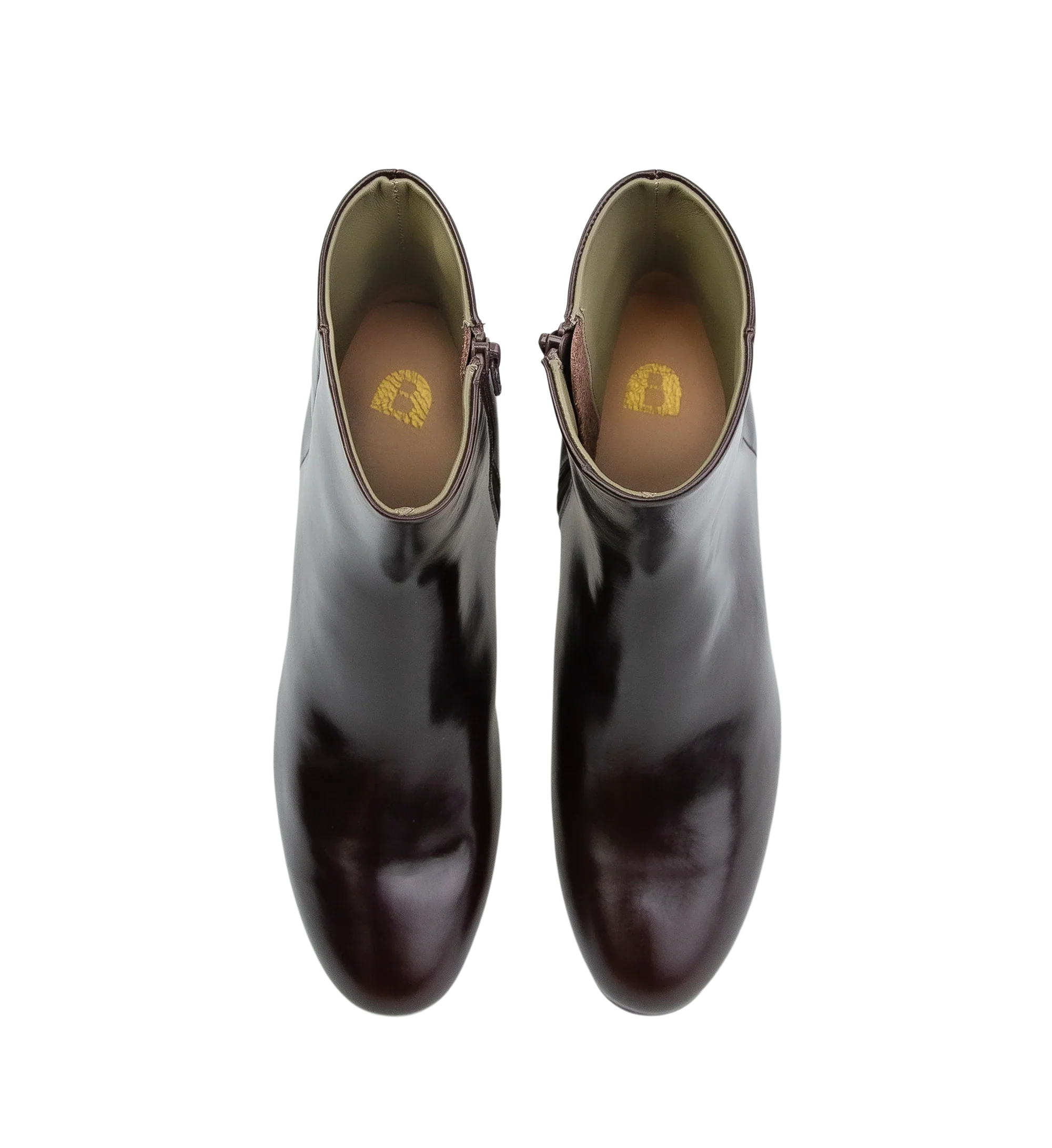 Tachuri Dark Oak Boxed Leather Ankle Boots