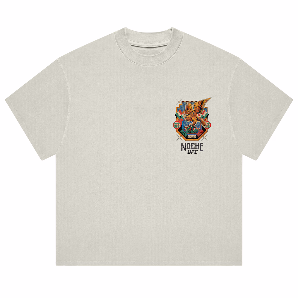 Men's Cream Noche UFC 2025 Stained Glass Boxy T-Shirt