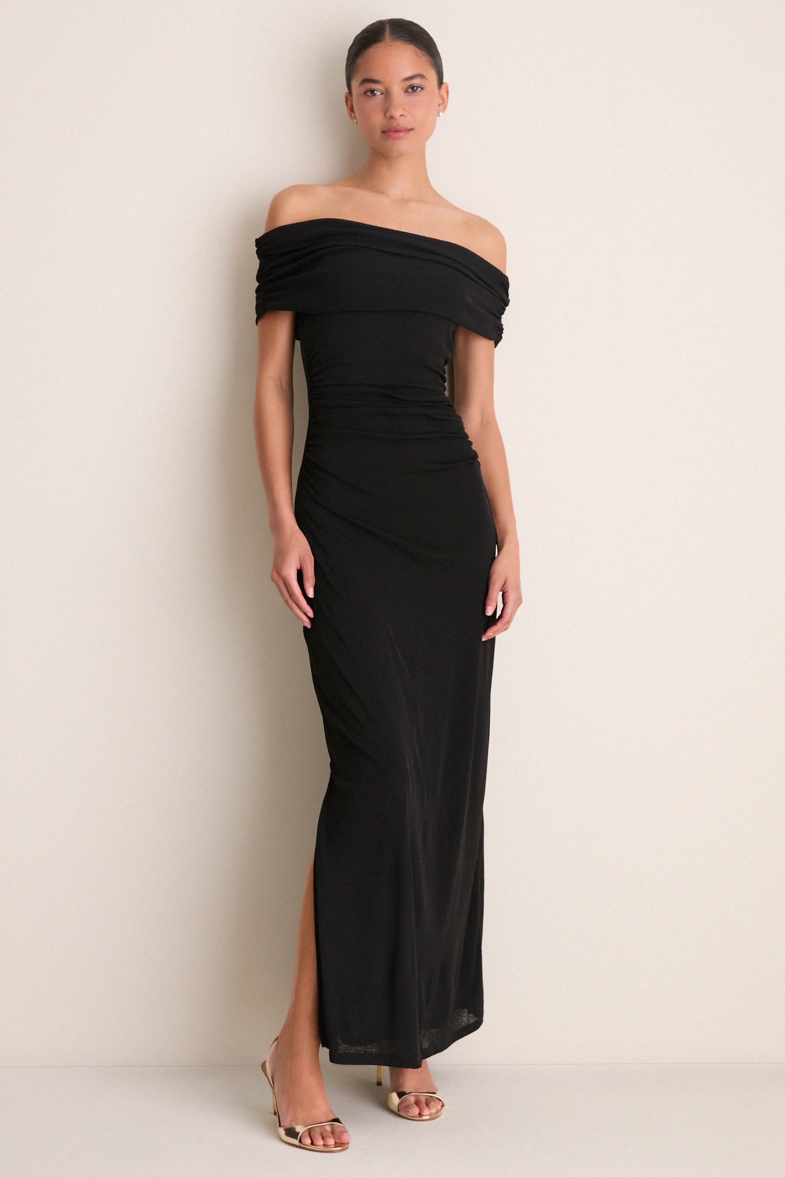 Black Rue Mesh Maxi Dress
