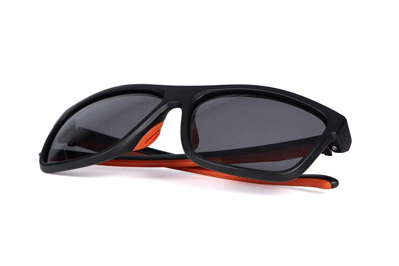 Fox Collection Black & Orange Shades – Grey Lens