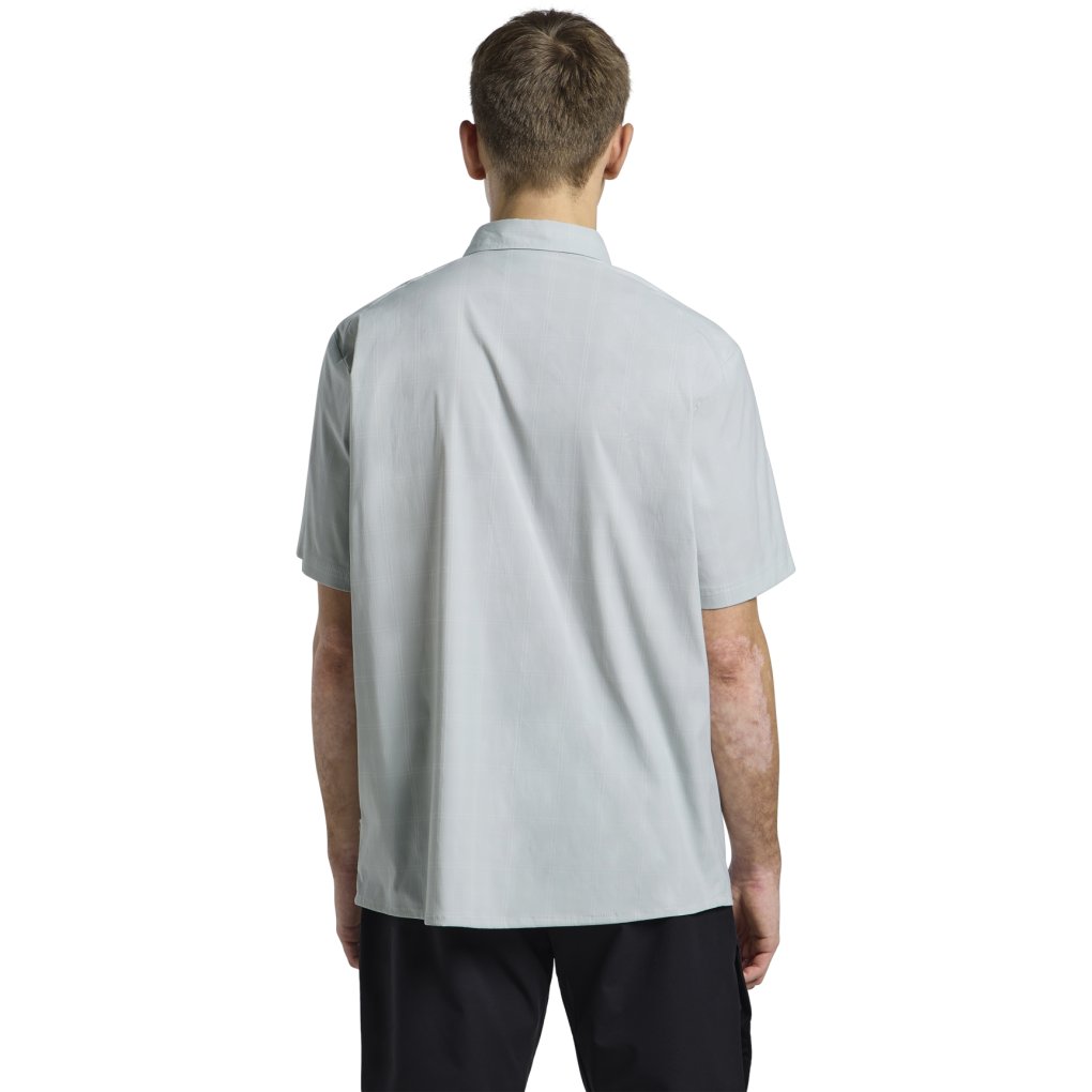 Jack Wolfskin Norbo Short Sleeve Shirt Men - cool grey check