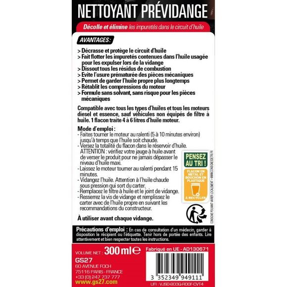 GS27 Octane Booster Pre-Service Universal CleanerRef: Gs0068 / Ad130671