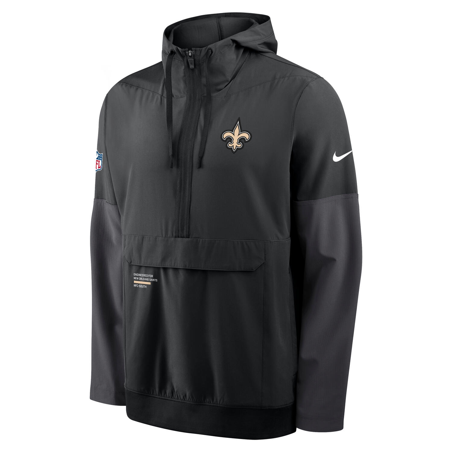 New Orleans Saints Nike Sideline Half-Zip Anorak NFL Jacke Black