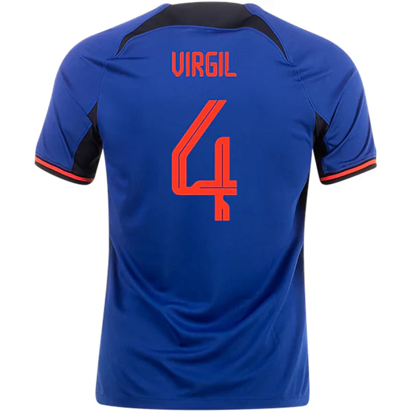 Netherlands Virgil Van Dijk Away Jersey 22/23 (Deep Royal/Habanero Red)